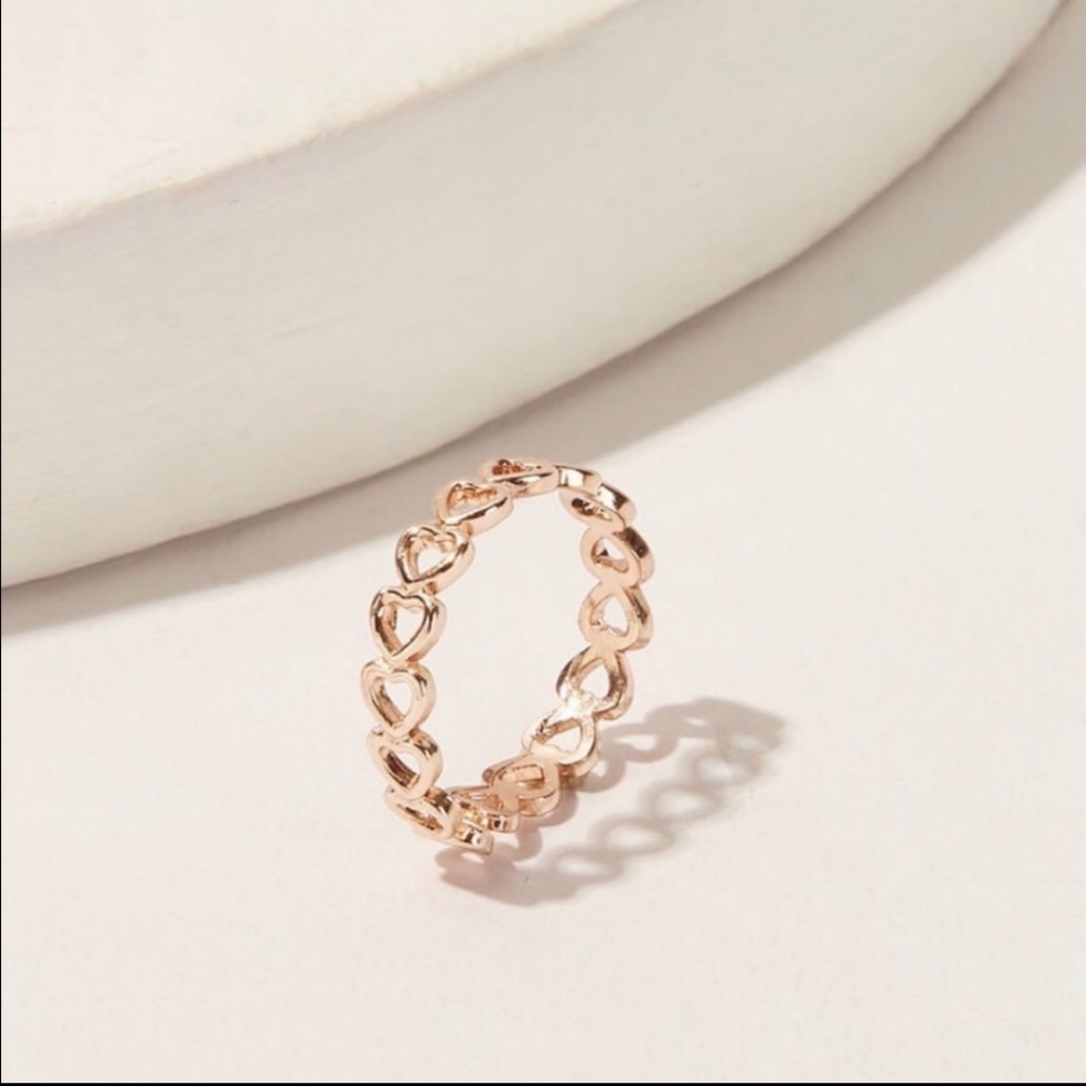 Rose Gold Trendy Adjustable Ring - Picture 4 of 4